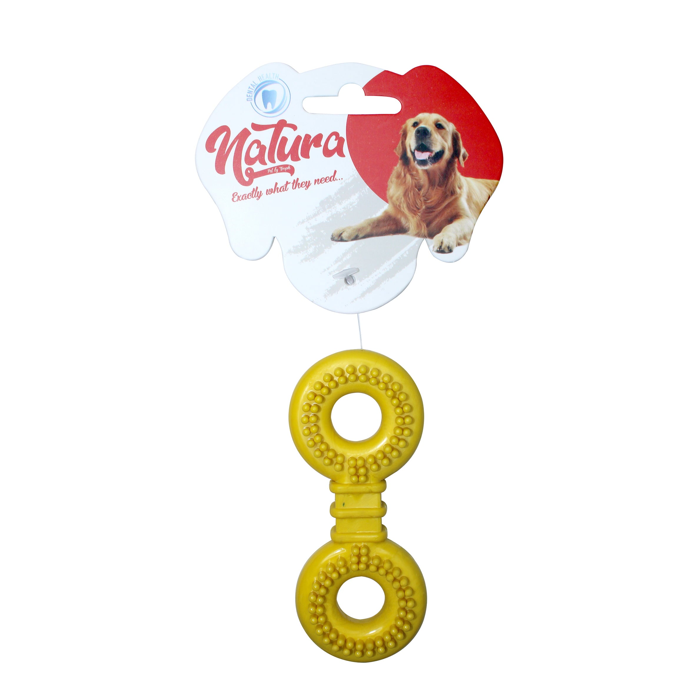 Jucărie pentru câini – Natura Plastic Barbed Ring Bone Dog Toy (12,5 cm)