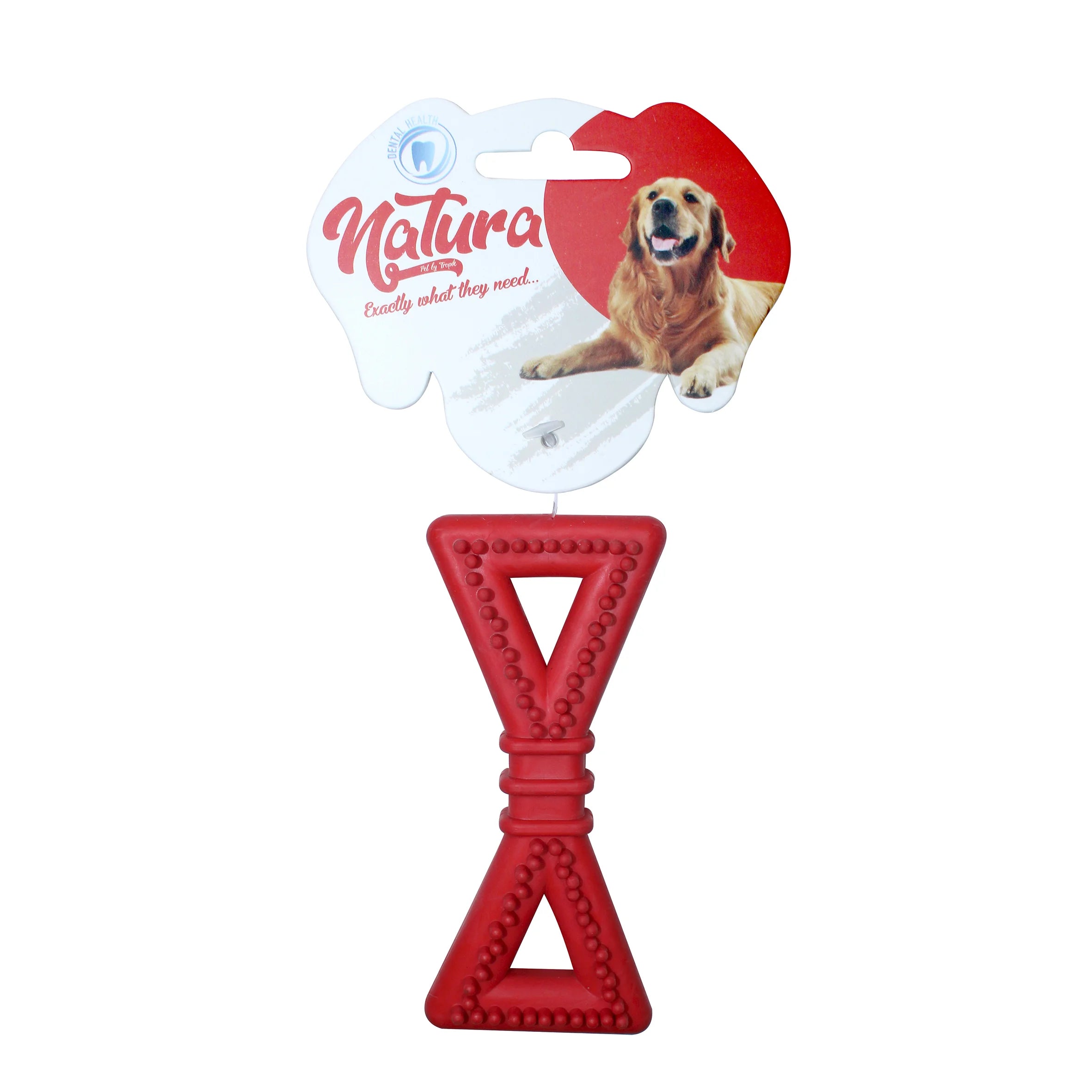 Jucărie pentru câini – Natura Plastic Triangle Bone Dog Toy (12,5 cm)