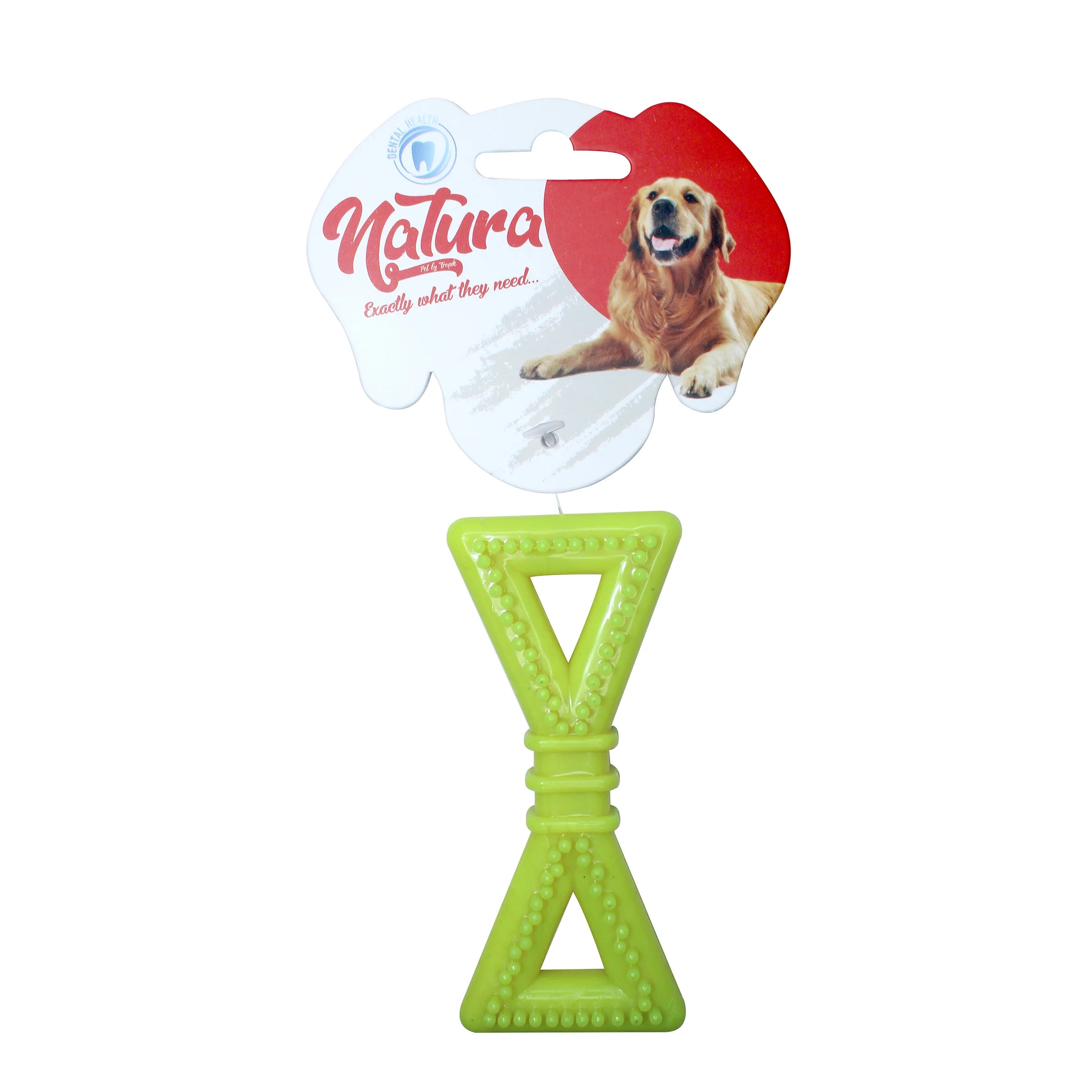 Jucărie pentru câini – Natura Plastic Triangle Bone Dog Toy (12,5 cm)