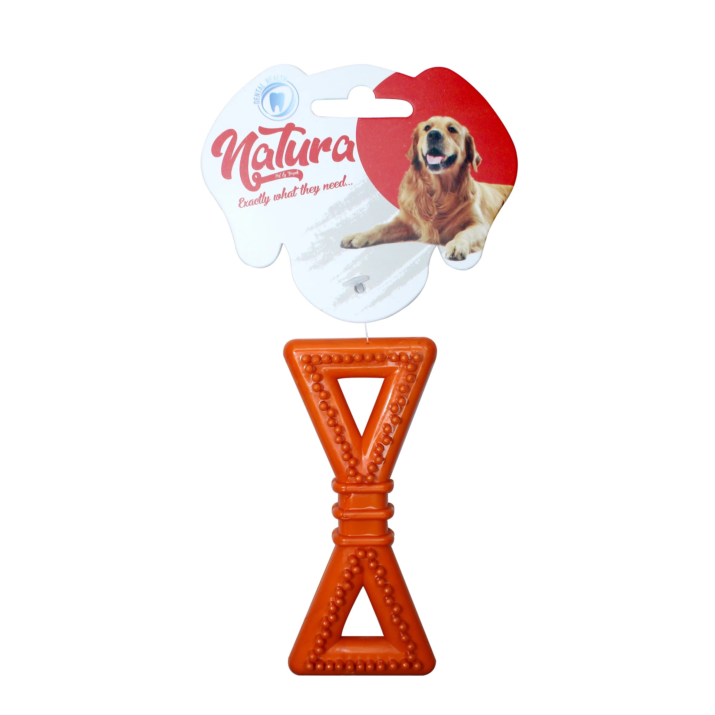 Jucărie pentru câini – Natura Plastic Triangle Bone Dog Toy (12,5 cm)