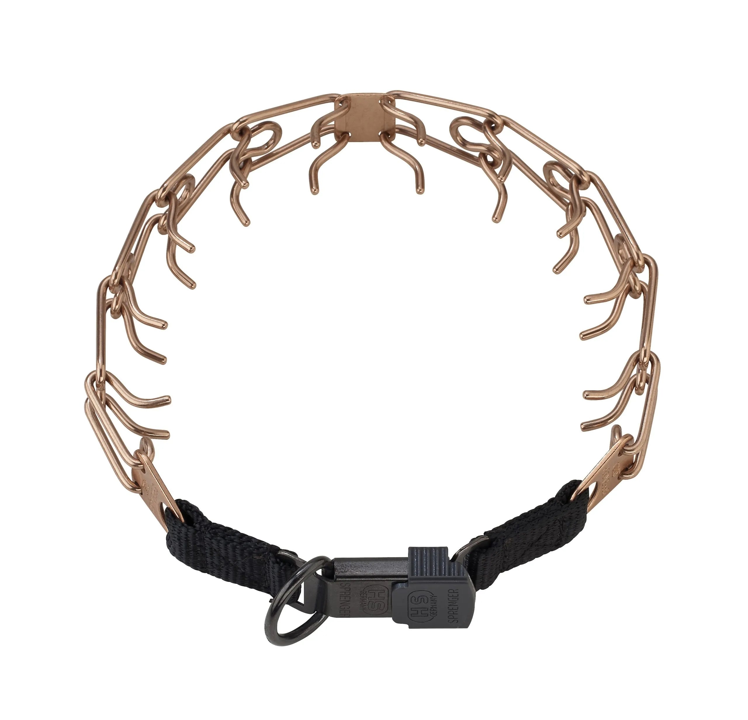 Zgardă de dresaj Sprenger ULTRA-PLUS cu placă centrală și ClicLock, CUROGAN, 3,2 mm, 52 cm