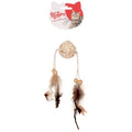 Jucărie pentru pisici – Natura Long Feathered Bamboo Ball Cat Toy PTC-011(25 cm)