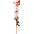 Jucărie pentru pisici – Natura Leather Fringed Cat Toy Rod PTC-037 (40 cm)