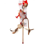 Load image into Gallery viewer, Jucărie pentru pisici – Natura Three Kind Of Natural Cat Toy Rod PTC-038 (40 cm)
