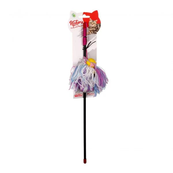 Jucărie pentru pisici – Natura Cotton Monster Cat Toy Rod PTC-046 (45 Cm)