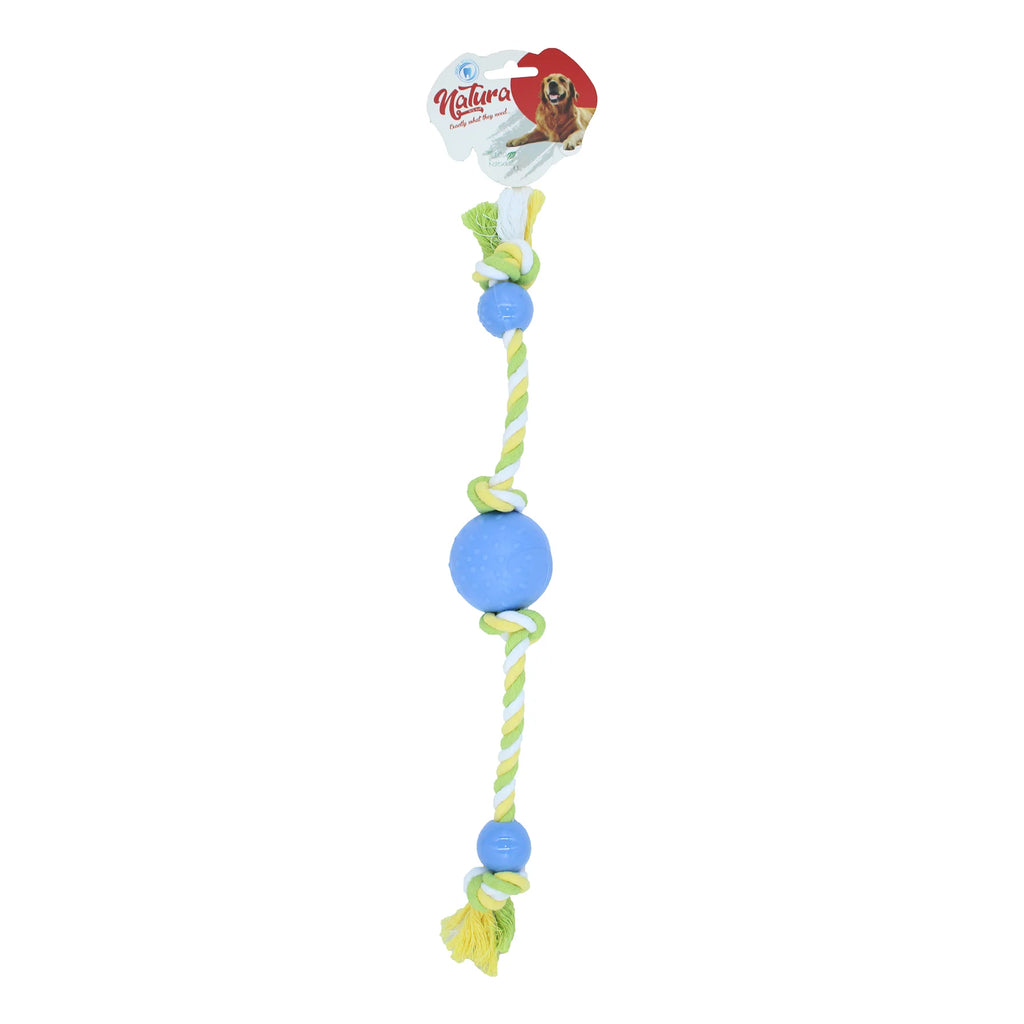 Jucărie pentru câini – Natura Trıple Ball Dog Rope Toy With Two Arms PTH-04 (46 cm)