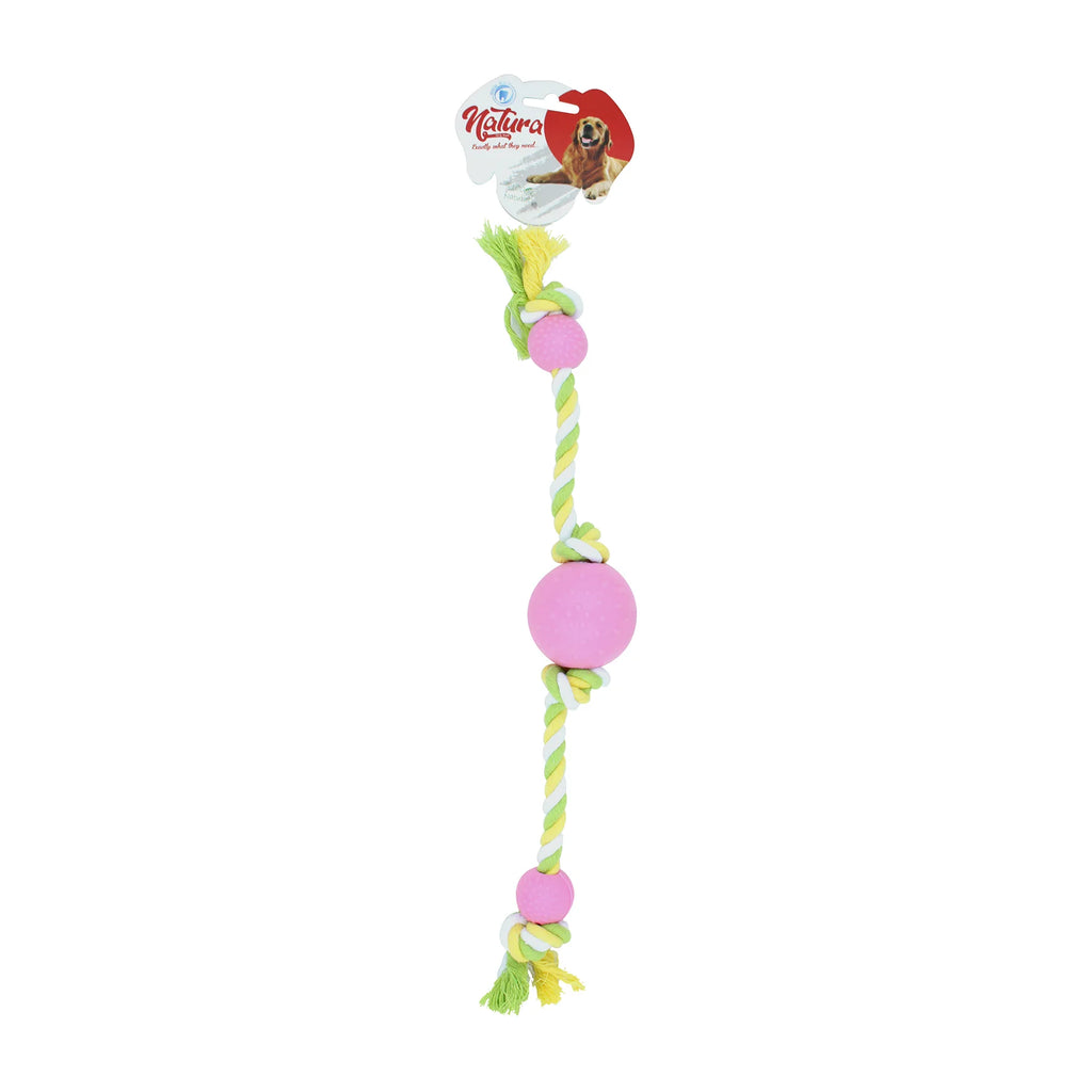 Jucărie pentru câini – Natura Trıple Ball Dog Rope Toy With Two Arms PTH-04 (46 cm)