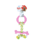 Load image into Gallery viewer, Jucărie pentru câini – Natura Dog Rope Toy With Plastic Bone And Ring PTH-041 (25 cm)
