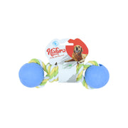 Jucărie pentru câini – Natura Rope Dog Toy With Twin Plastic Ball PTH-045 (31 cm)