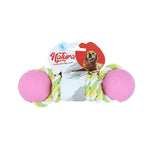 Load image into Gallery viewer, Jucărie pentru câini – Natura Rope Dog Toy With Twin Plastic Ball PTH-045 (31 cm)

