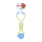 Jucărie pentru câini – Natura Pull Rope Dog Toy With Plastic Ball And Handle PTH-046 (31 cm)