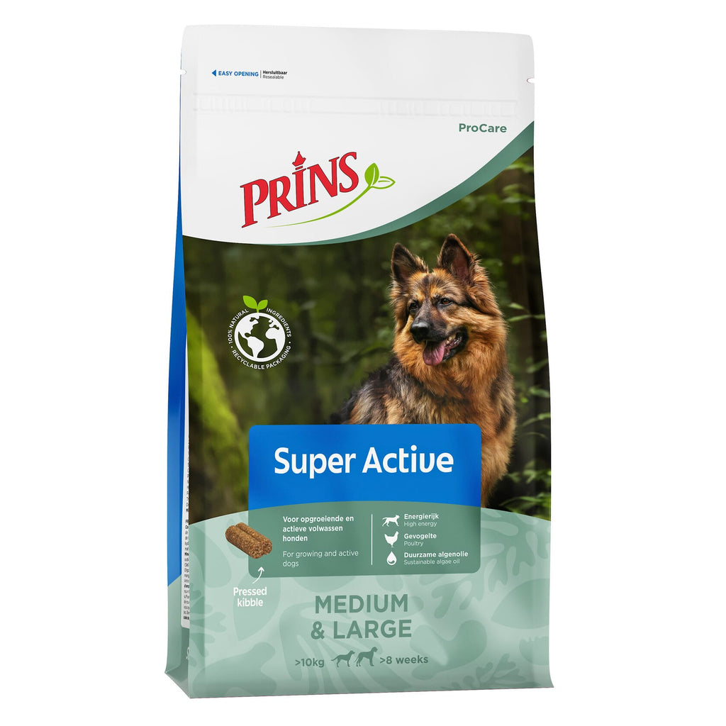 Prins ProCare Super Active – Hrană pentru câini activi, gestanți și care alăptează, cu pui și curcan