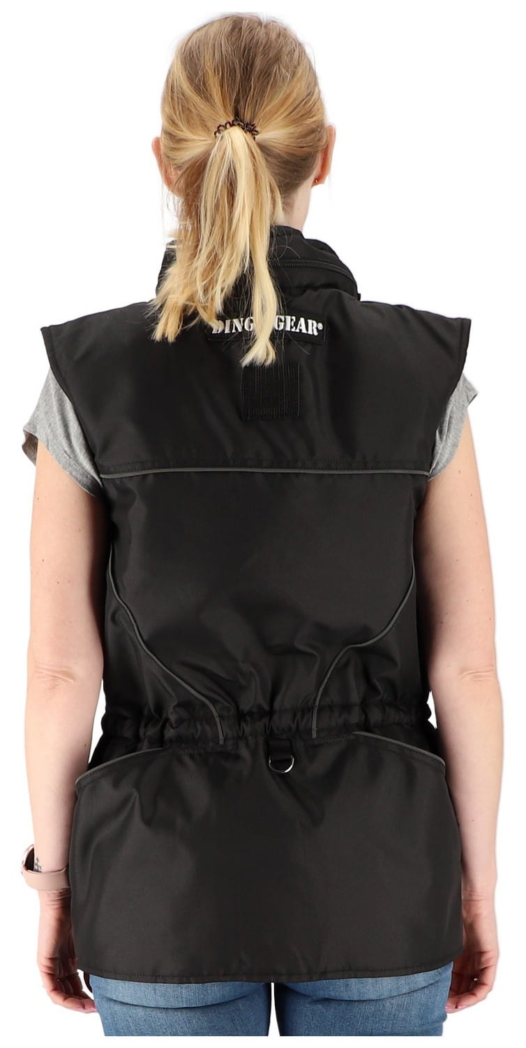 Dingo Gear – vestă de antrenament canin pentru toate anotimpurile, cu glugă, culoare neagră