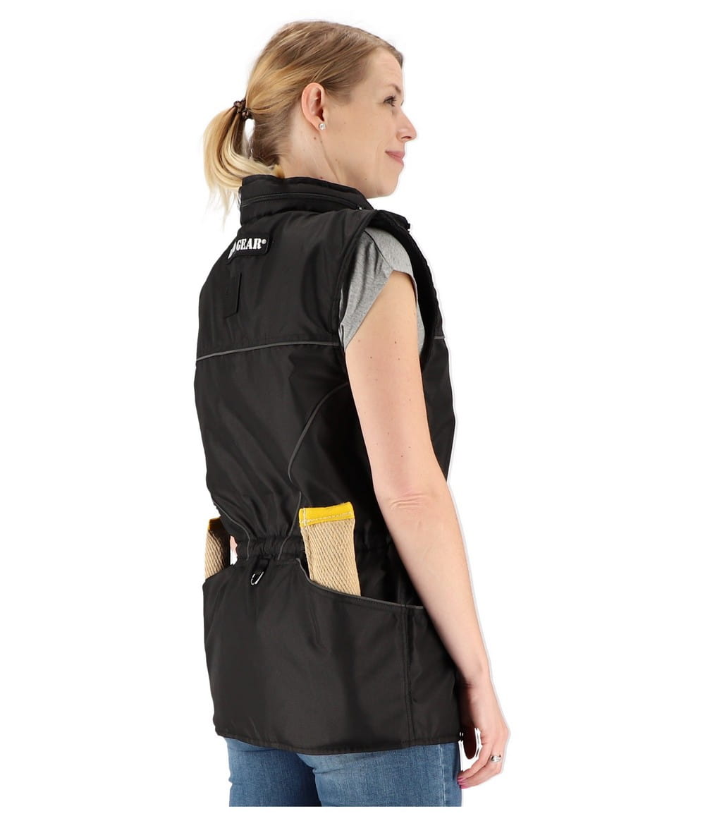 Dingo Gear – vestă de antrenament canin pentru toate anotimpurile, cu glugă, culoare neagră