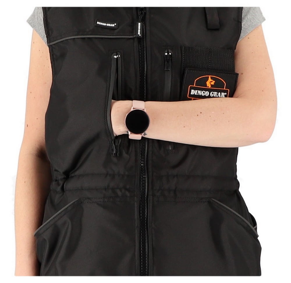 Dingo Gear – vestă de antrenament canin pentru toate anotimpurile, cu glugă, culoare neagră