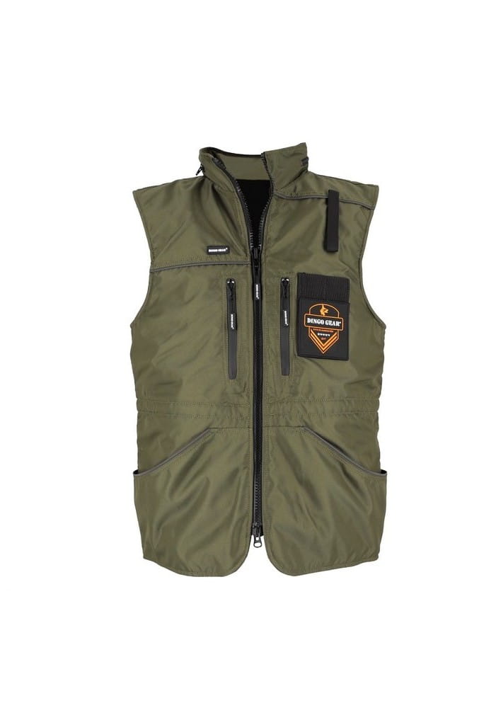 Dingo Gear – Vestă de antrenament canin pentru toate anotimpurile, cu glugă, culoare verde