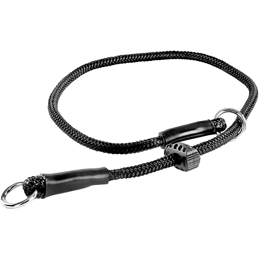 Dingo Gear – Zgardă de dresaj tip strangulare din frânghie 6 mm, culoare neagră