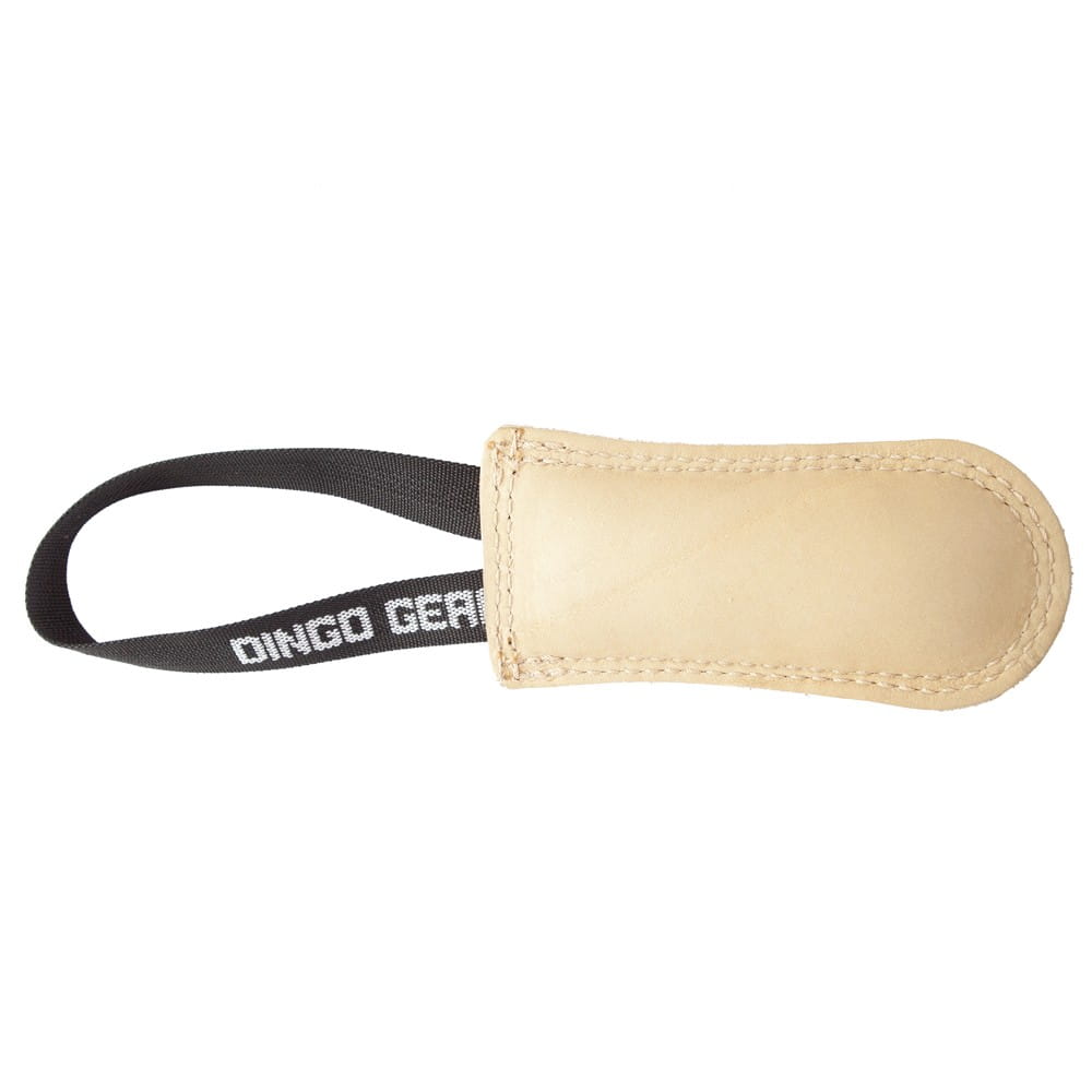 Dingo Gear – Jucărie tug din piele cu un singur mâner – pentru antrenament de mușcătură și joacă