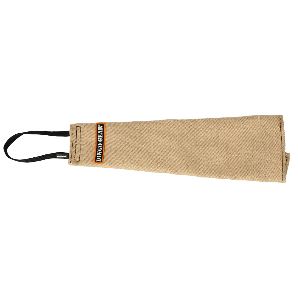 Dingo Gear – jucărie de tracțiune tip „rag” din iută moale cu mâner