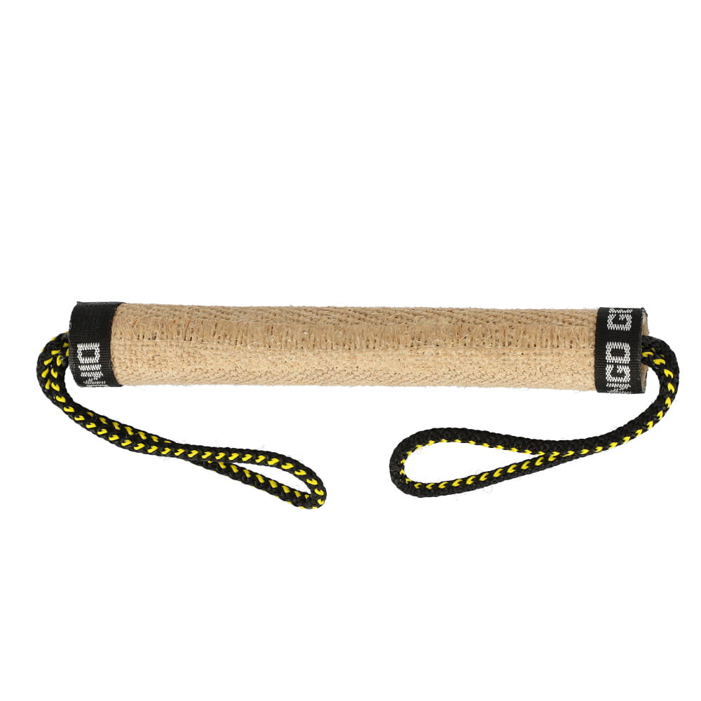 Dingo Gear – Jucărie Tug cilindric din iută – instrument durabil pentru antrenamentul mușcăturii