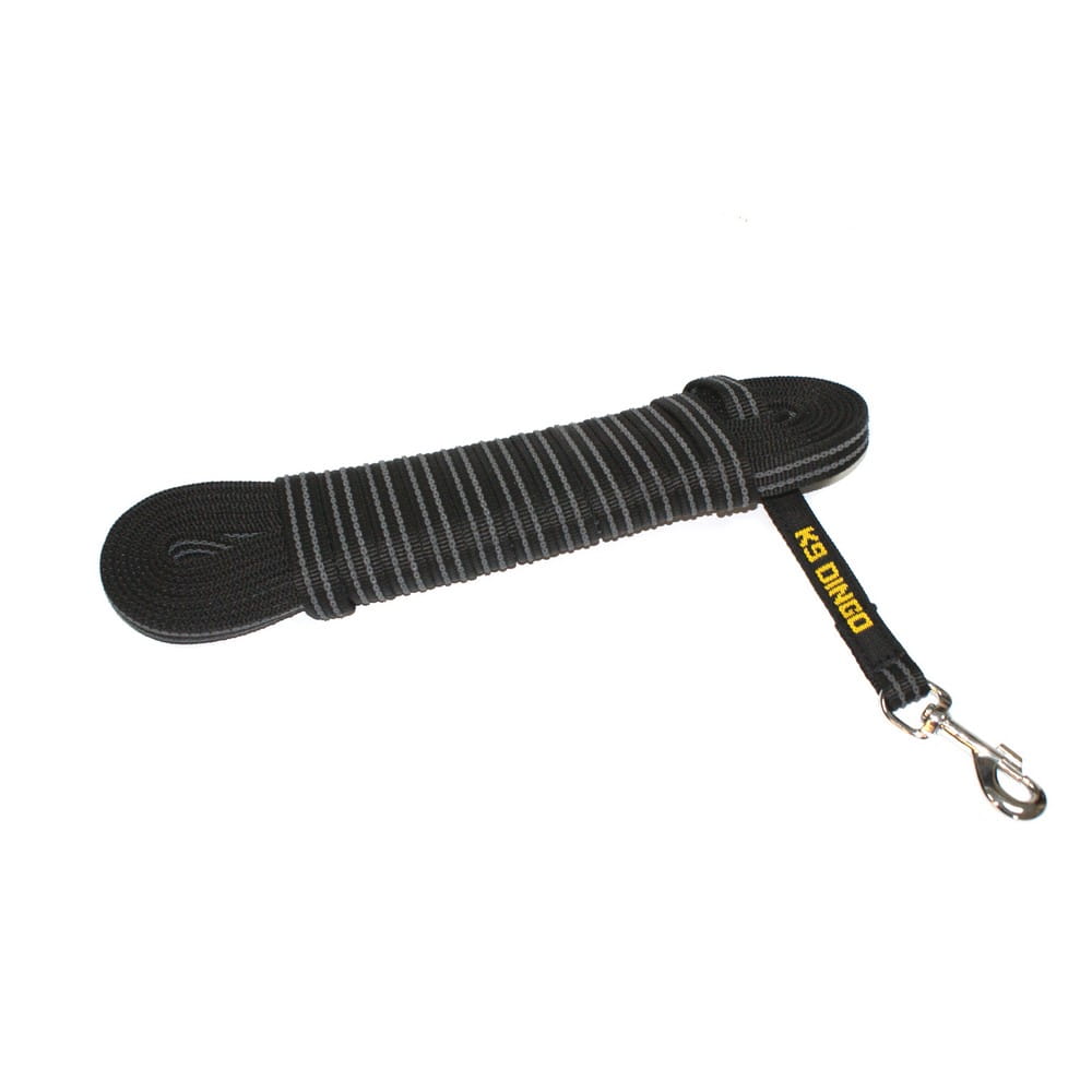 Dingo Gear – Lesă de antrenament din bandă cauciucată, fără mâner – pentru câini mari