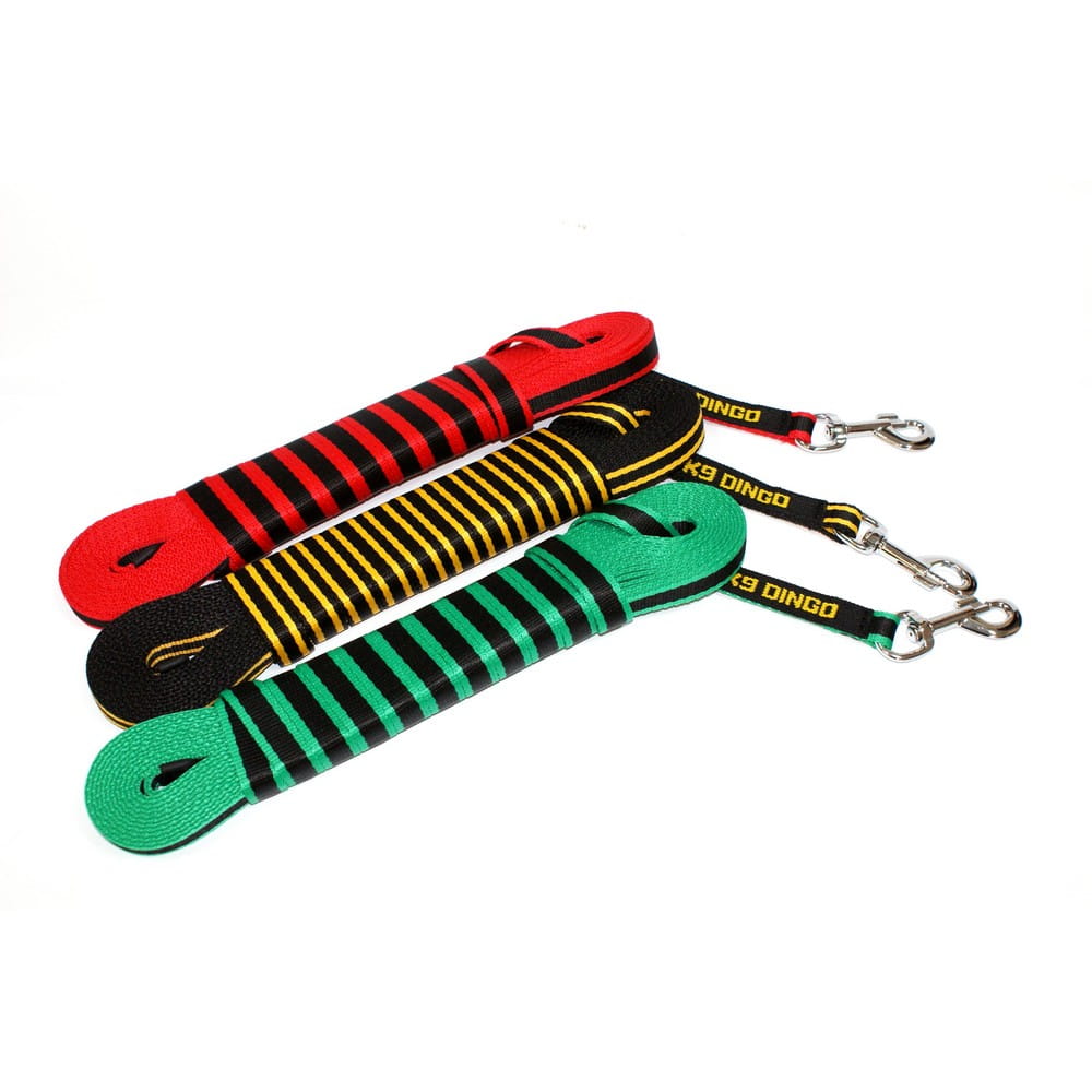 Dingo Gear – Lesă de antrenament din bandă de polipropilenă, fără mâner – 5 m / 10,5 m