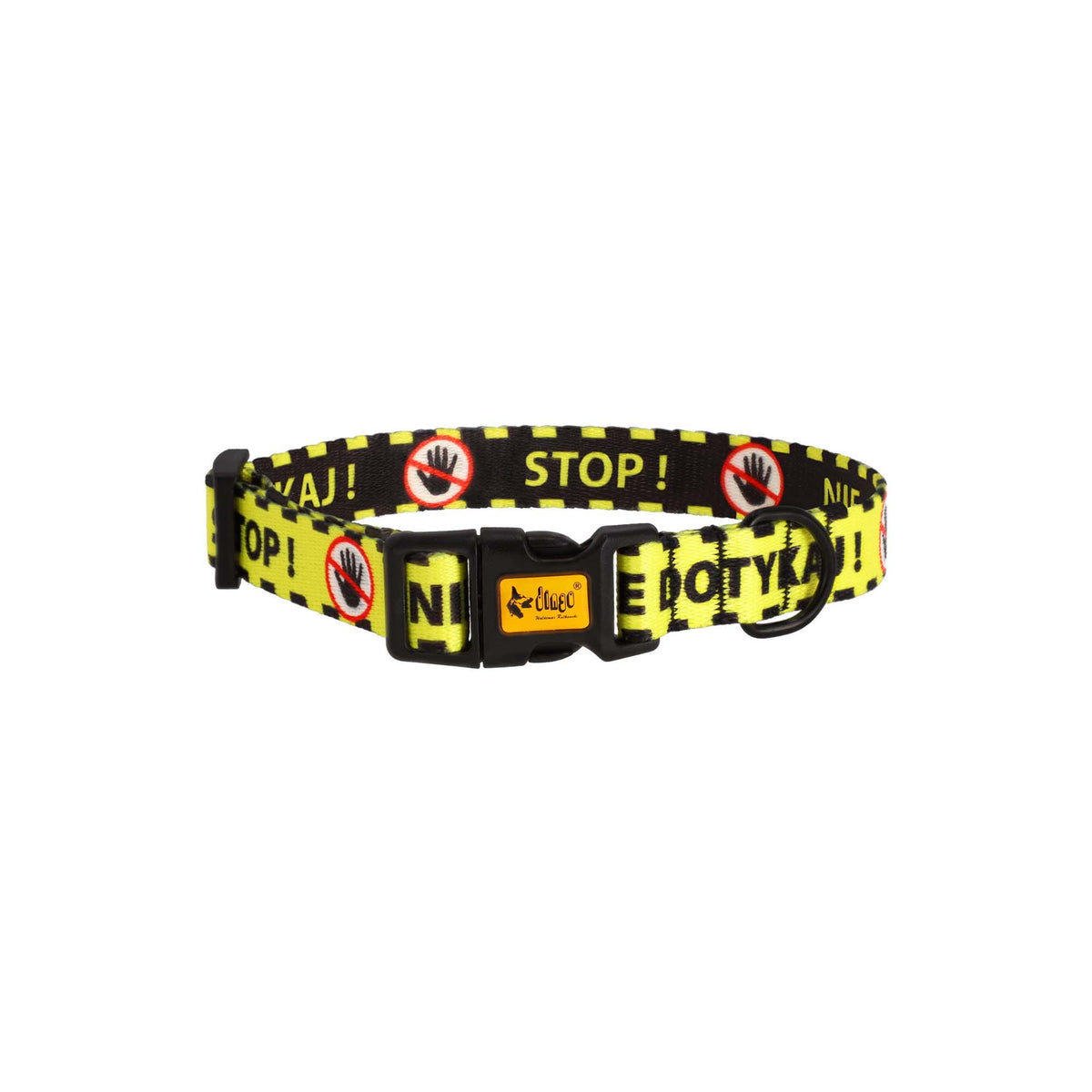 Zgardă galbenă pentru câine nu atinge