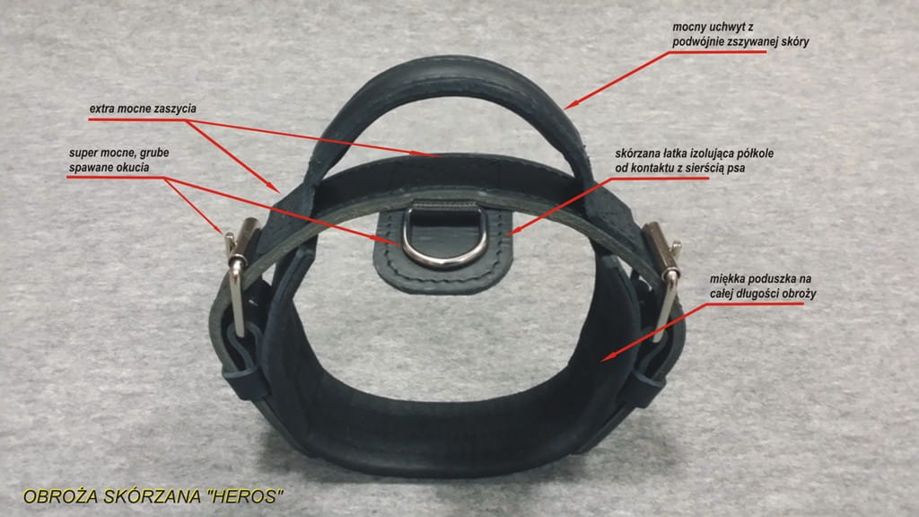 Dingo Gear – Zgardă tip strangulare, HEROS – Zgardă din piele pentru câini | maro | S–XXXL