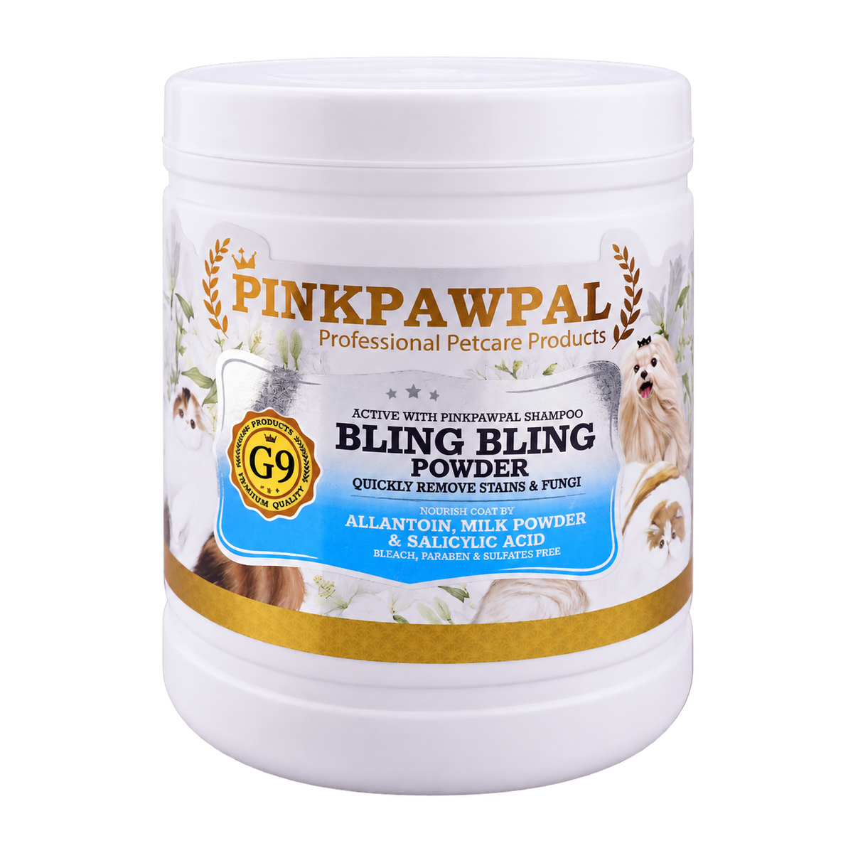 Bling Bling Powder - Pudră pentru îndepărtarea petelor și luminozitatea blănii