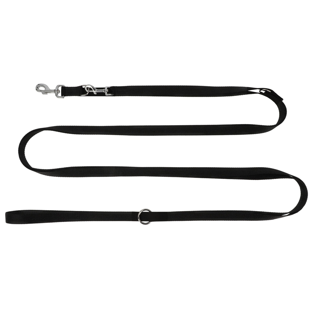 Lesă reglabilă, lungime 300–600 cm, 2,5 cm, neagră