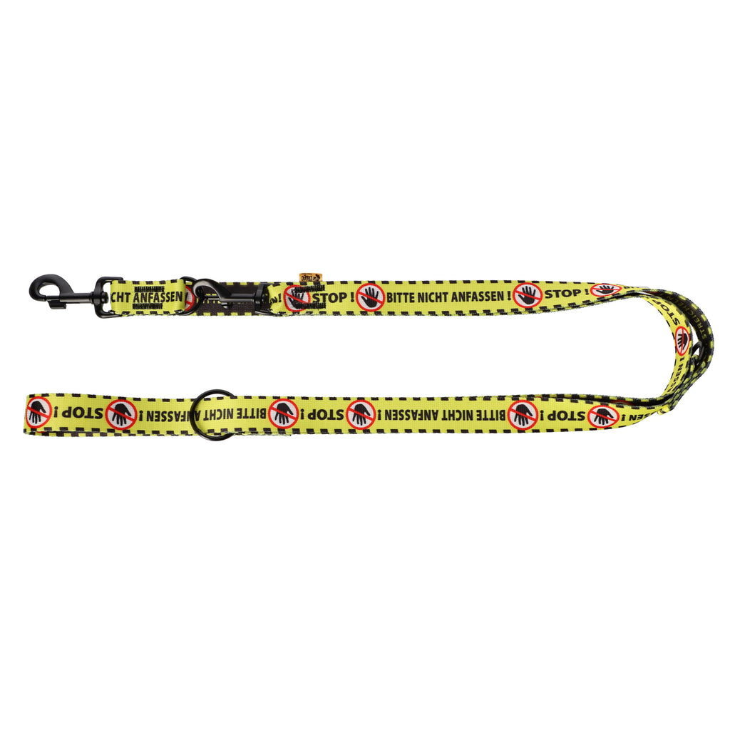 Lesă galbenă pentru câini Vă rugăm nu atingeți