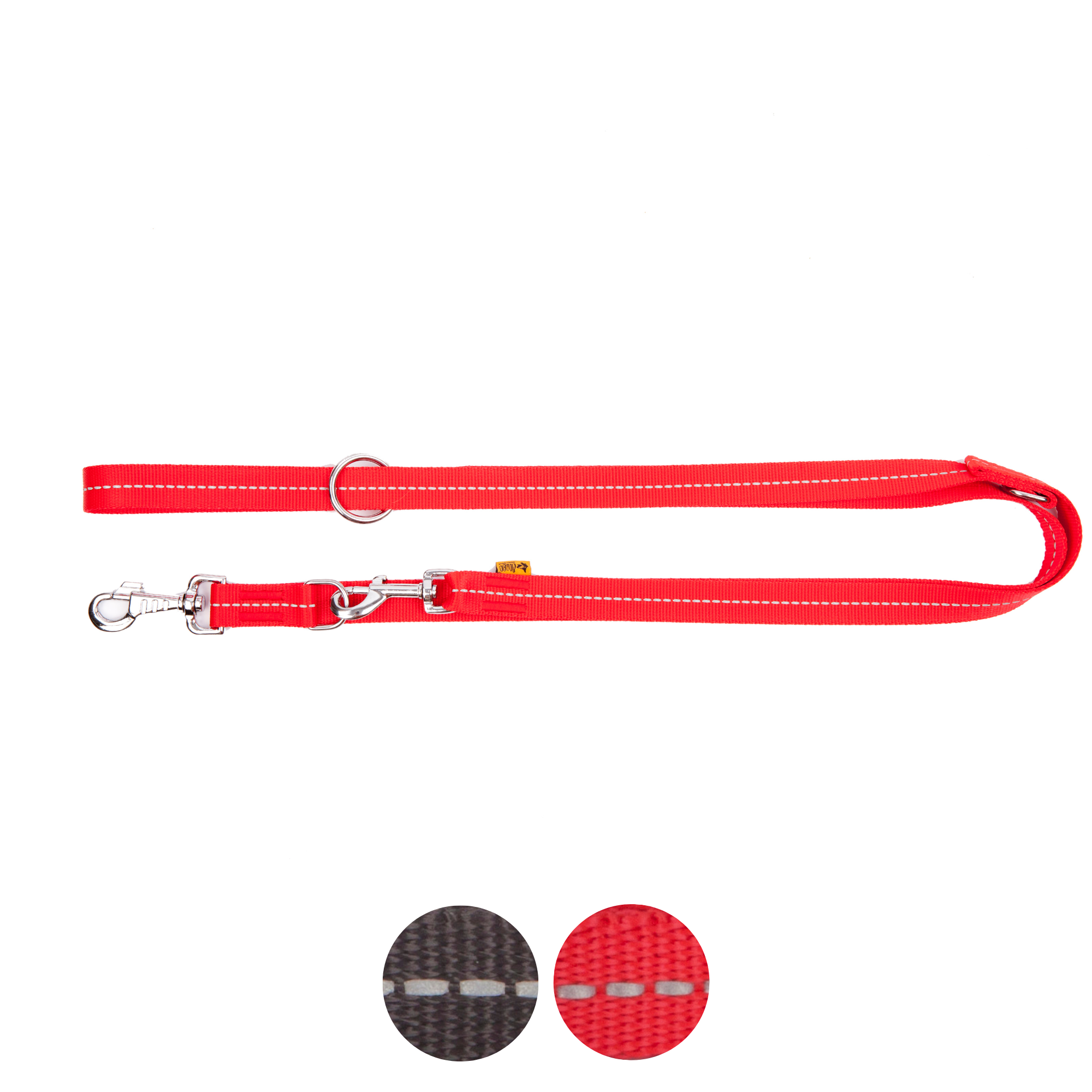 Lesă extensibilă din bandă reflectorizantă reflex