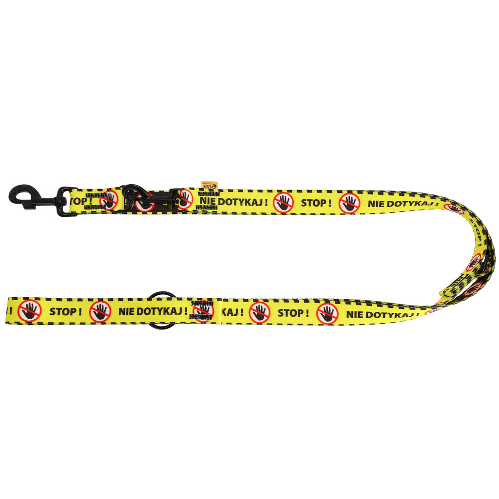 Lesă galbenă pentru câini „NU ATINGE”