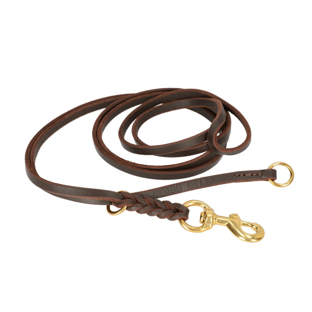 Dingo Gear – Lesă inelară din piele uleiată fără mâner