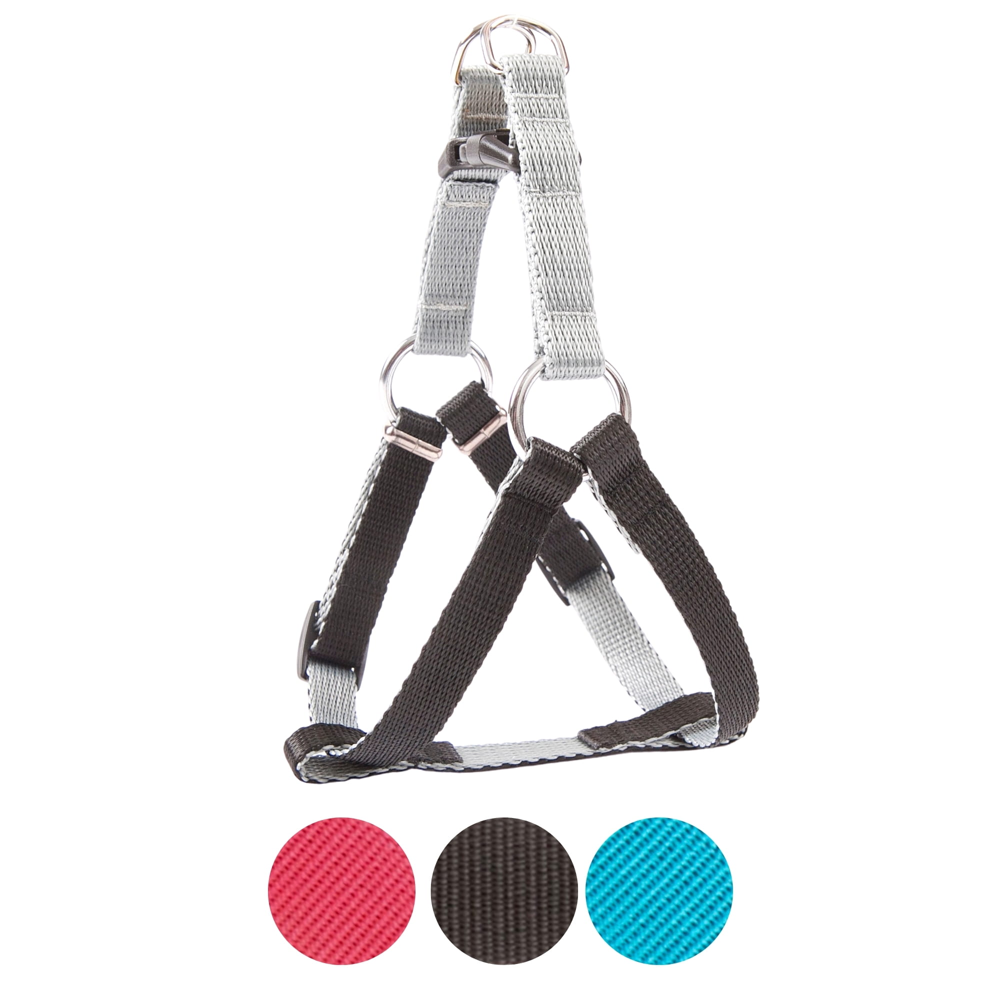 Ham tip step-in din bandă pentru câini Twilight Silver