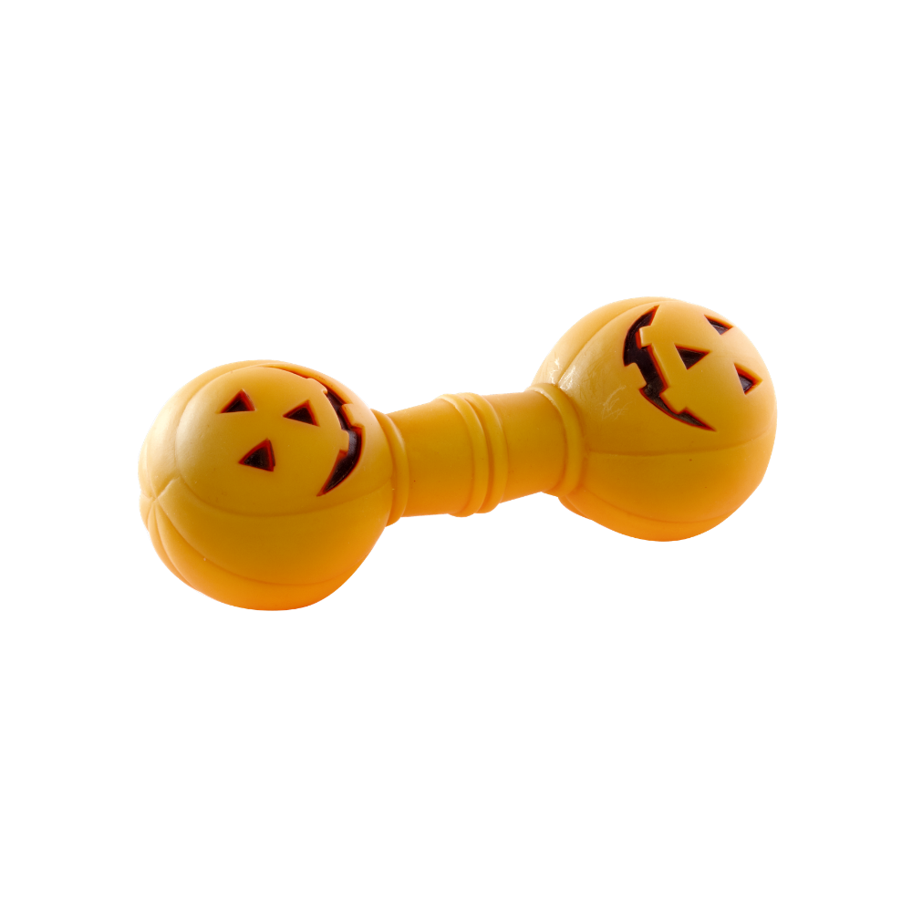 Jucărie pentru câini ganteră dovleac cu fluier