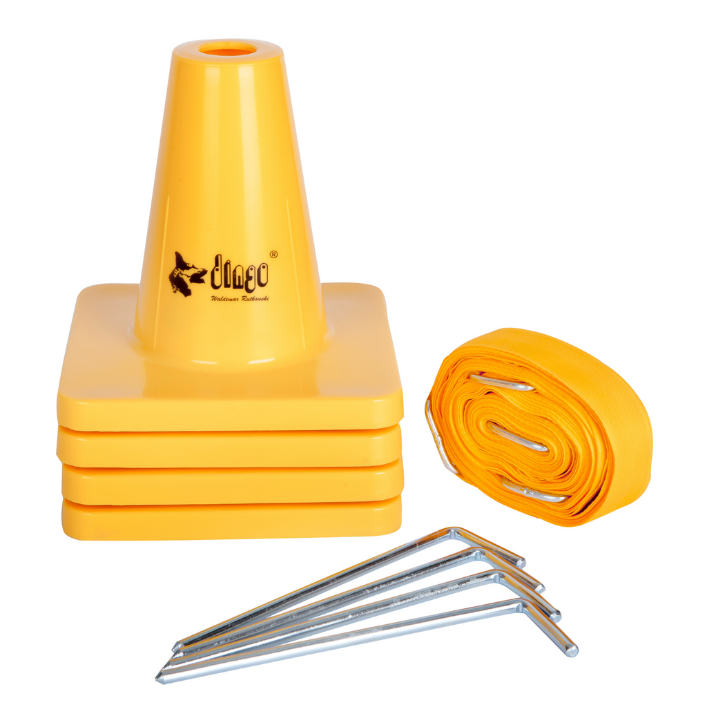 Set pentru pătrat obedience, conuri, bandă și țăruși