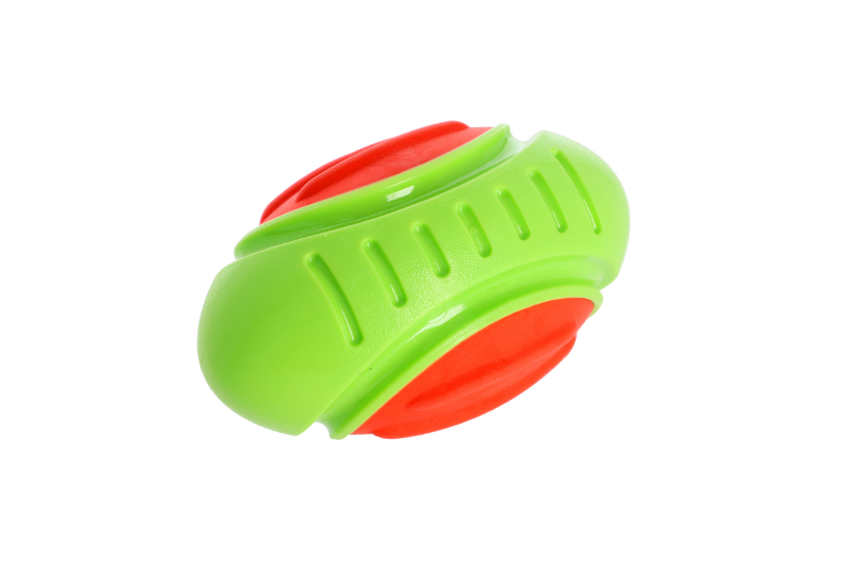 Minge de rugby dentară din cauciuc TPR pentru câini, 17 cm