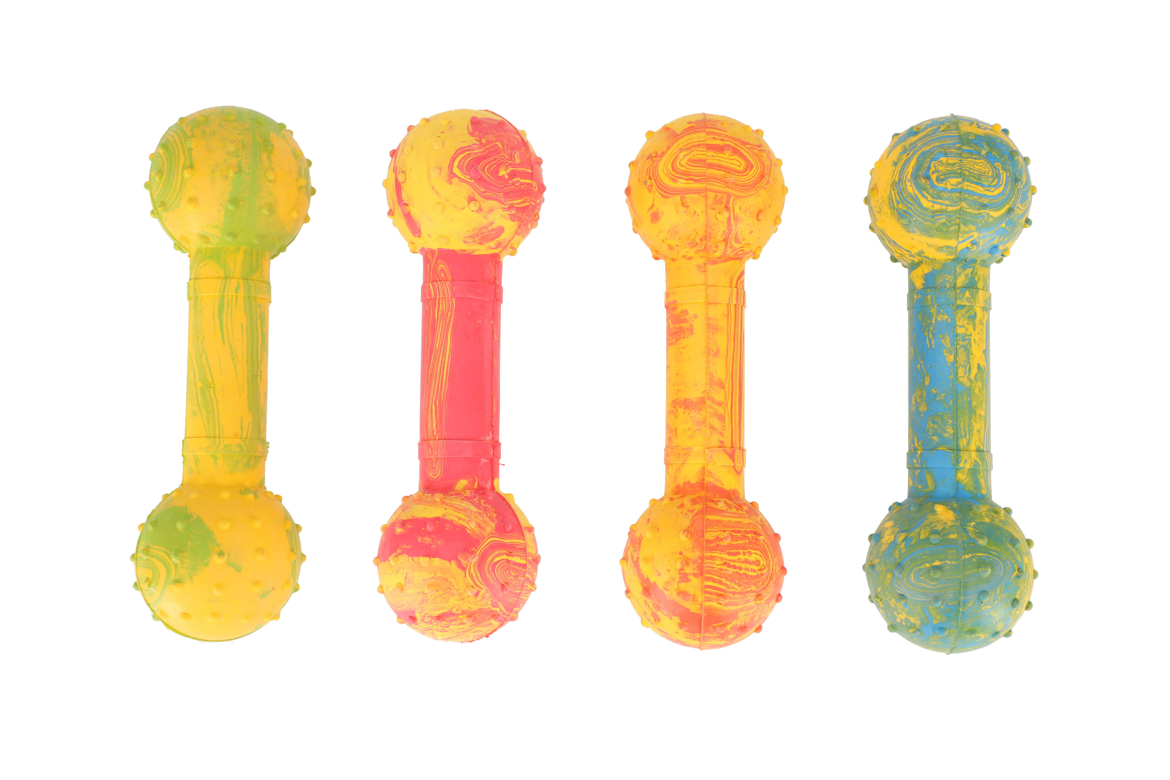 Jucărie pentru câine gantere din cauciuc dur